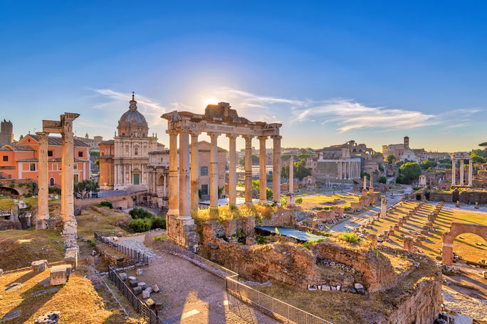 Ruins of the Roman Forum in Rome, Italy. Ruins of the Roman Forum in Rome, Italy.