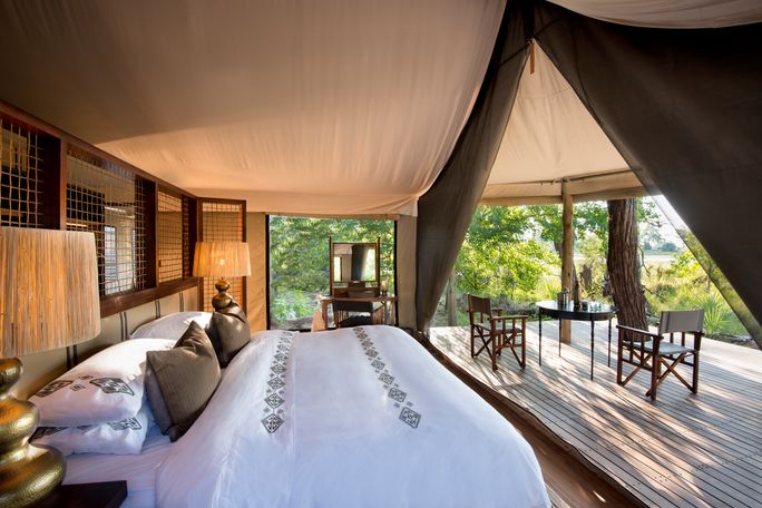 The andBeyond Nxabega Okavango Tented Camp is now part of Beyond Green's sustainable portfolio. beyond green, safari camps in okavango delta, sustainable safari stays in okavango delta, andbeyond properties, sustainable hotels in botswana