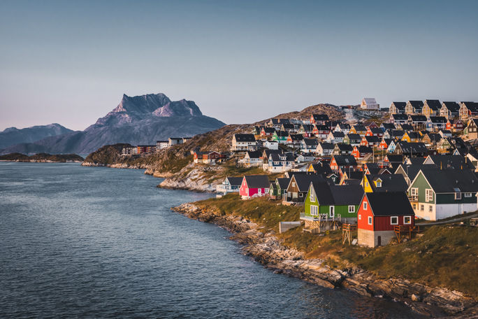 The colorful capital city of Nuuk, Greenland. adobe stock, nuuk, greenland, destinations in greenland